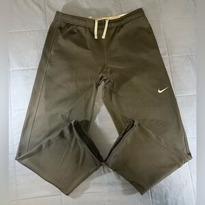 Nike Therma-Fit Fleece Joggers Men's M Black Athletic Zip Ankle Pants 379431-010